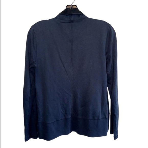 Juicy Couture Black Cardigan Y2K Open Front Drape Collar Size Small Preppy - Picture 2 of 7